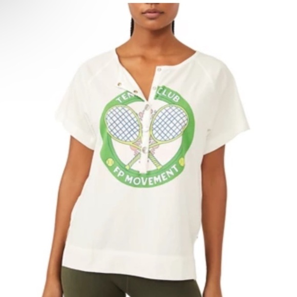 Free People Movement Henley Graphic T-Shirt Size XS - Picture 1 of 7